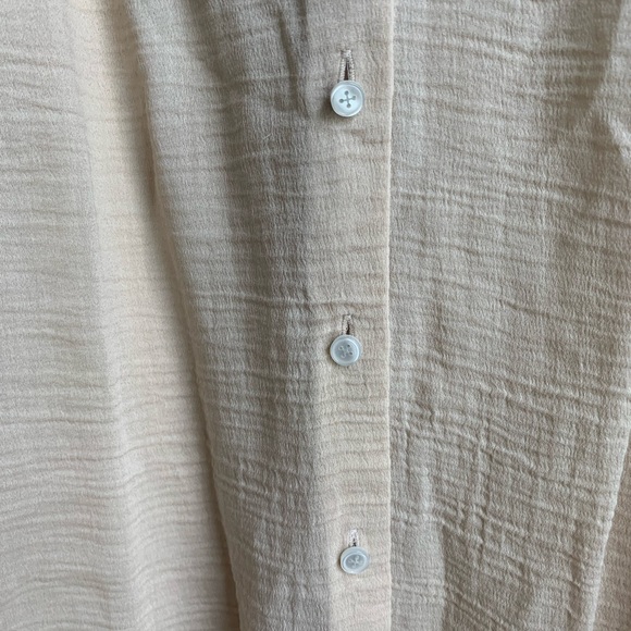 All Saints Cream Button Down Sleeveless SZ 8 Tunic - Picture 4 of 6